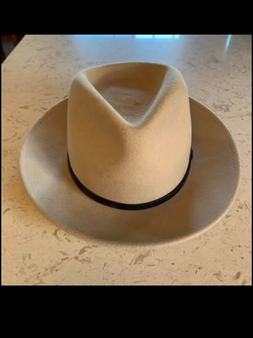 Paul Fredrick 100% Wool Fedora Size Small Beige Cream